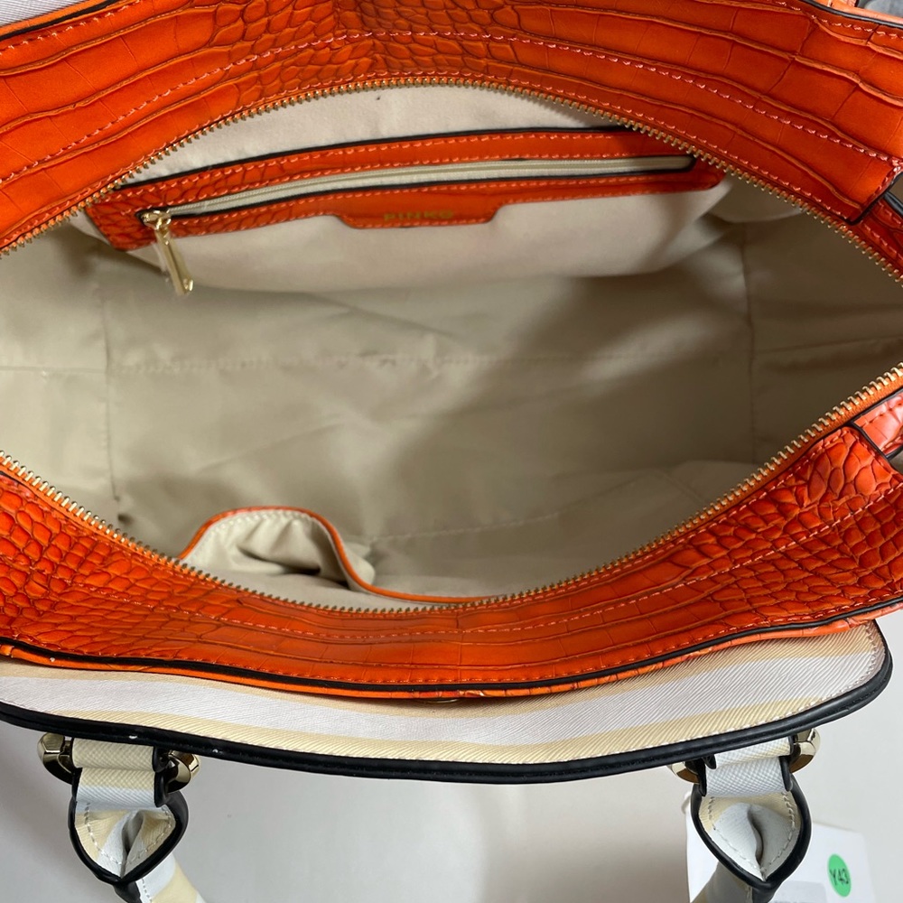 GORGEOUS PINKO orange multi TOTE BAG - Picture 5 of 8